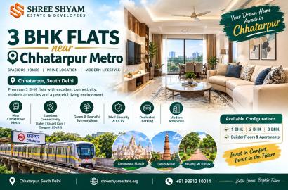 2 & 3 BHK Flats Near Chhatarpur Metro: Find a Connected Home in South Delhi